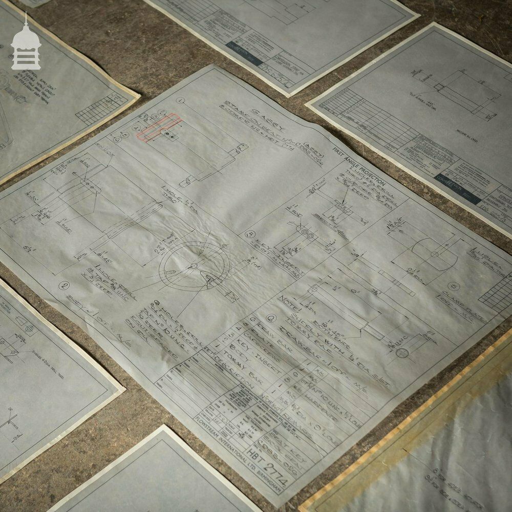 Huge Quantity Of 10,000+ Industrial Technical Drawings On Drafting Film And Drafting Vellum photo vintage