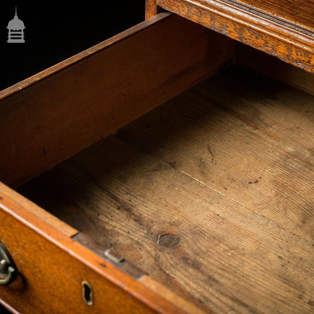 George III Oak Chest Of Drawers With Brass Sphinx Drawer Pull Handles photo vinterior
