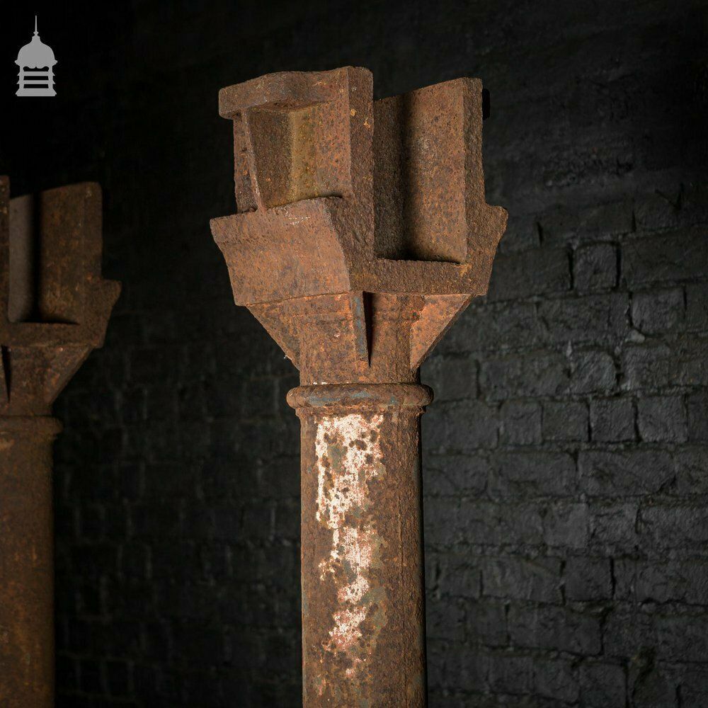 Set Of 5 Victorian Cast Iron Columns Pillars Stanchions photo vinterior