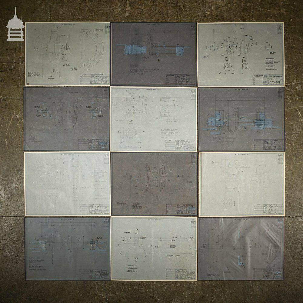 photo for sale 60 Pages Of Industrial Drawings Plans Schematics