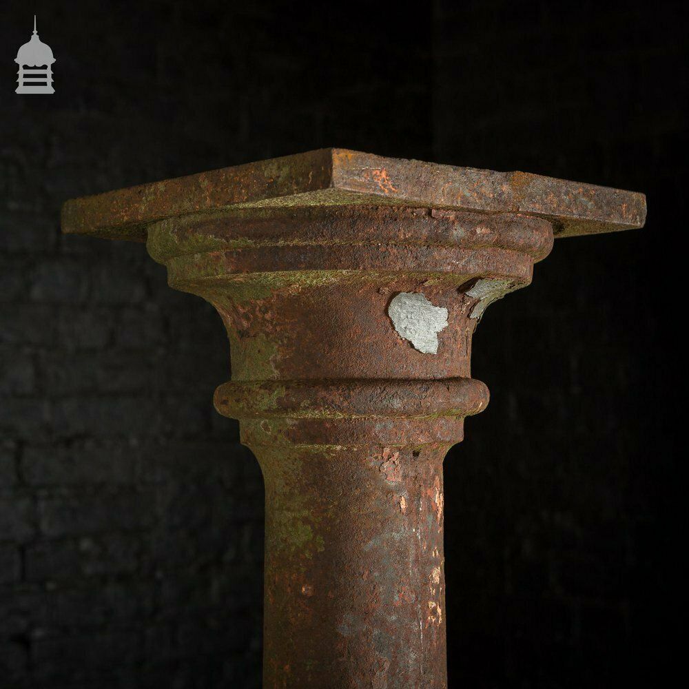 Set Of 4 19th C Cast Iron Columns Stanchions Pillars photo for sale