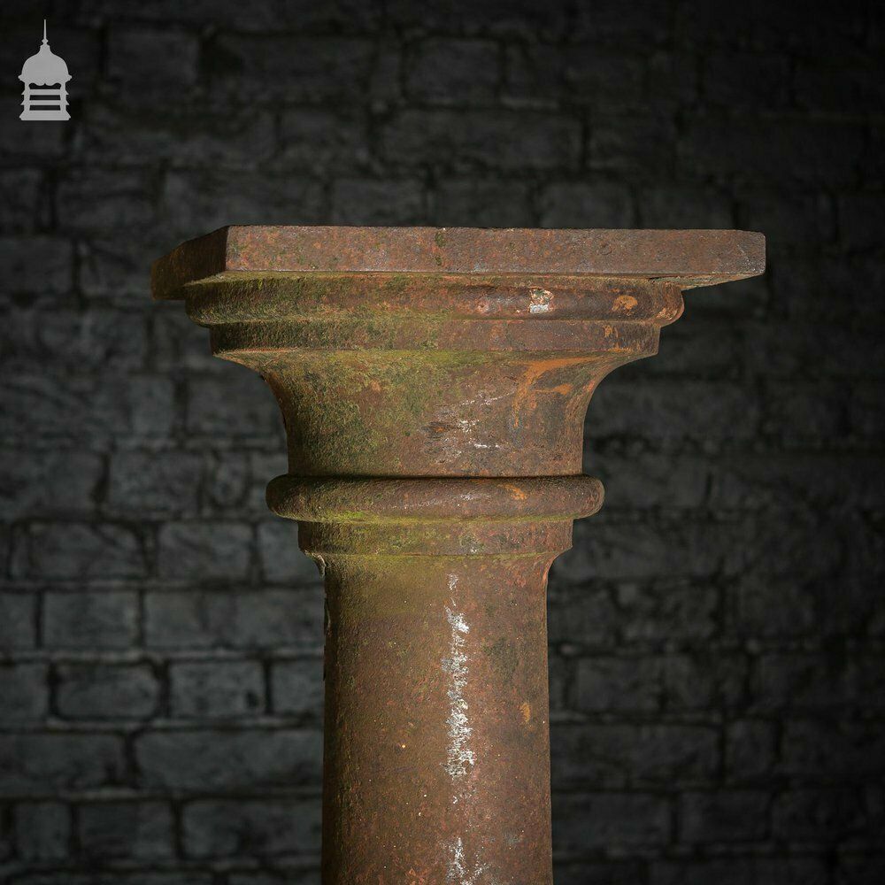 Set Of 4 19th C Cast Iron Columns Pillars Stanchions photo vintage