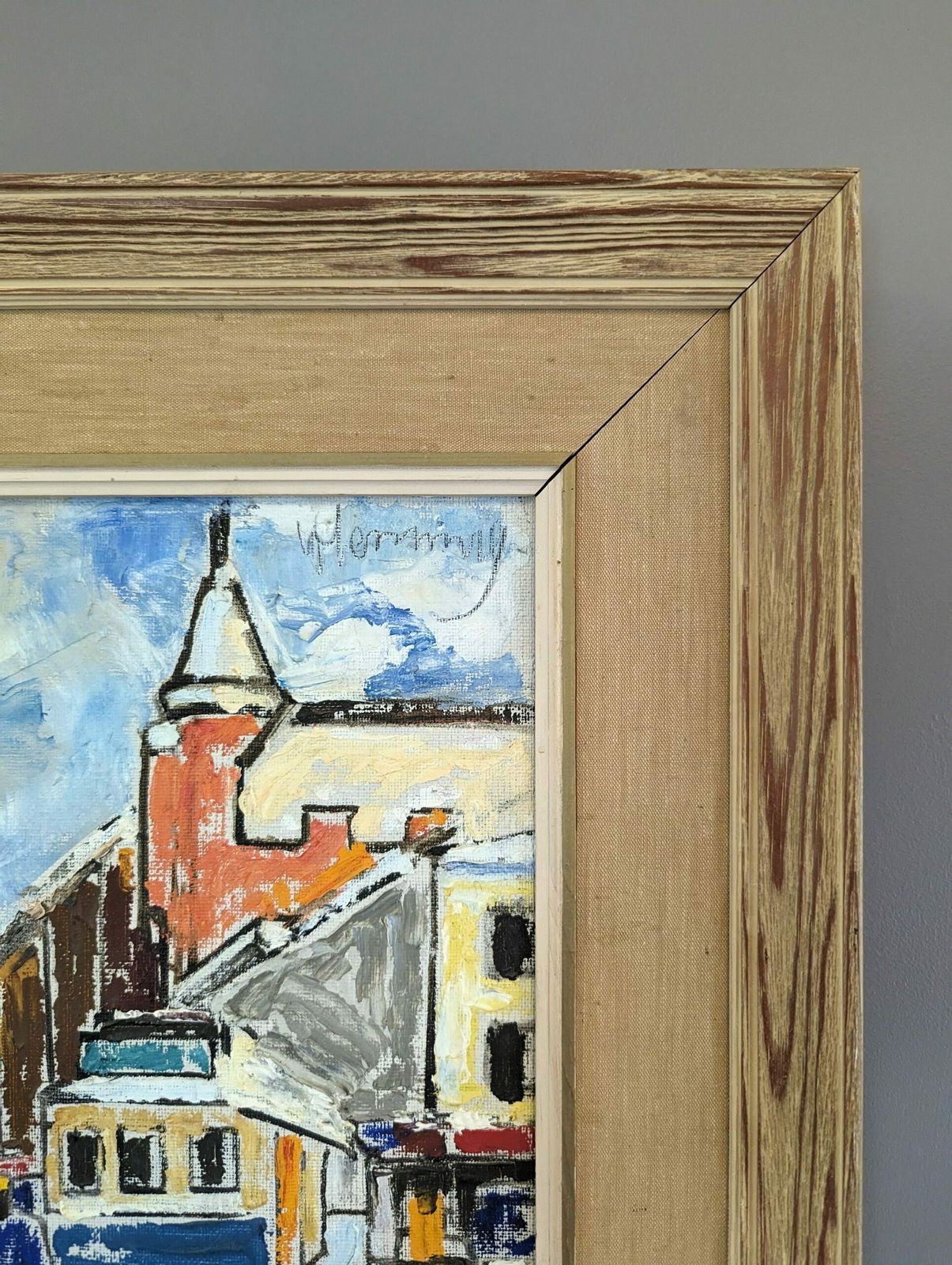 The Tram Oil Painting, Modernist photo vinterior