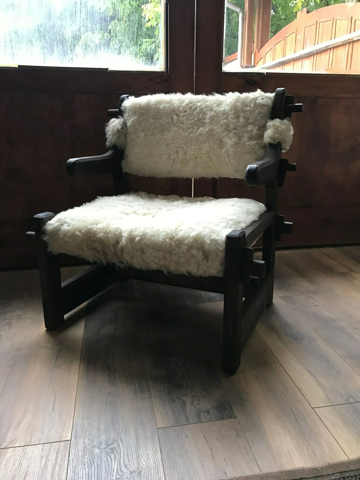 Mid Century Armchairs In Lambs Wool, Set Of 2 By Szedleczky photo furniture