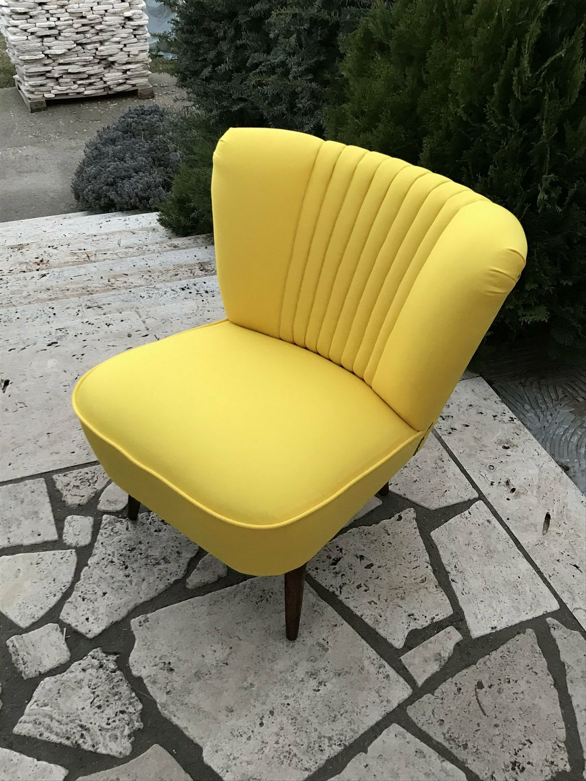 Yellow Cocktail Chair, 1960s, Vintage photo furniture