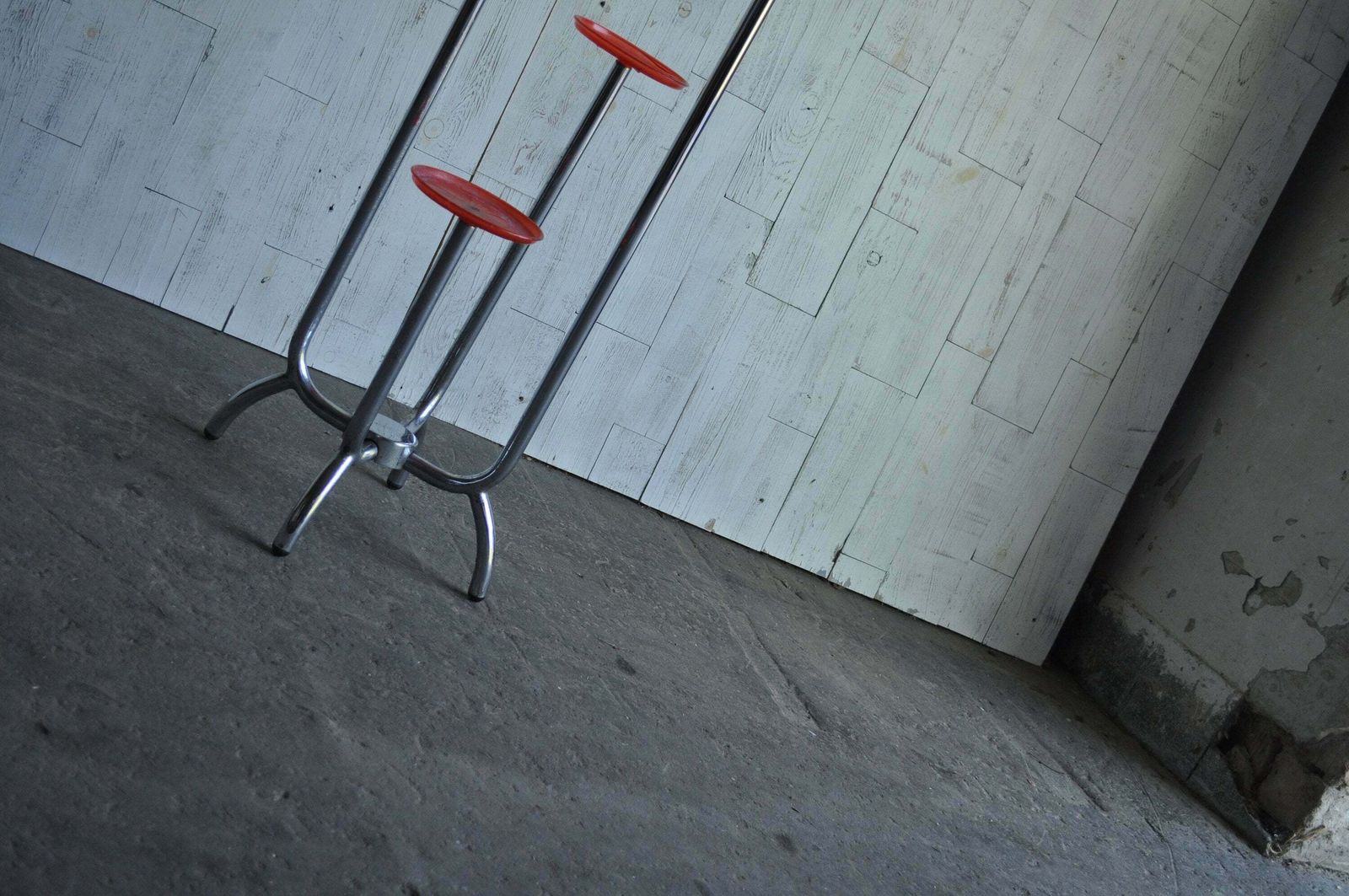 Bauhaus Chrome And Plastic Plant Stand, 1940s photo furniture