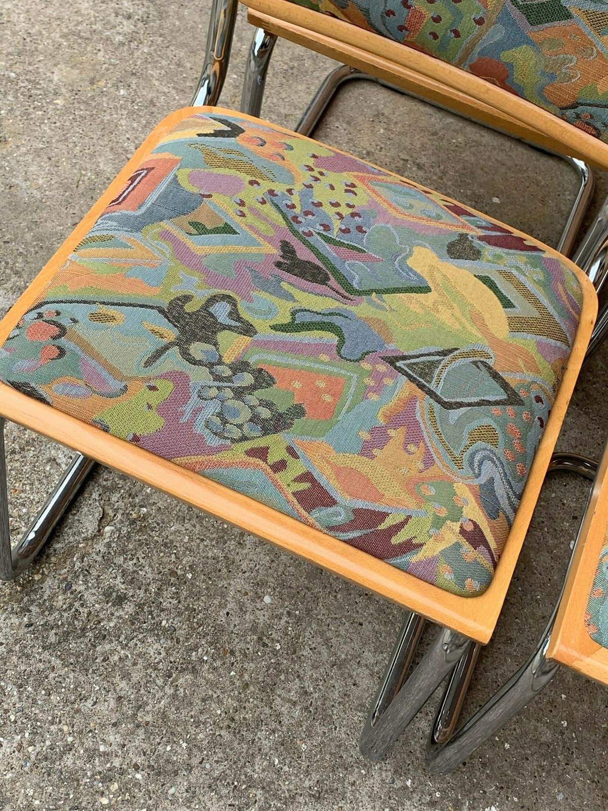 photo for sale Mid Century Modern Italian Marcel Breuer B32 Cesca Chair, 70s Set Of 4