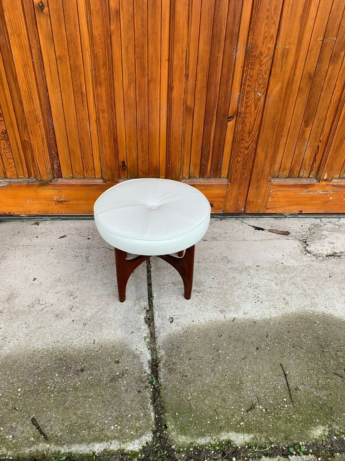 Mid Century Danish Teak Ottoman By Kofod Larsen For G Plan, 1960s photo vinterior