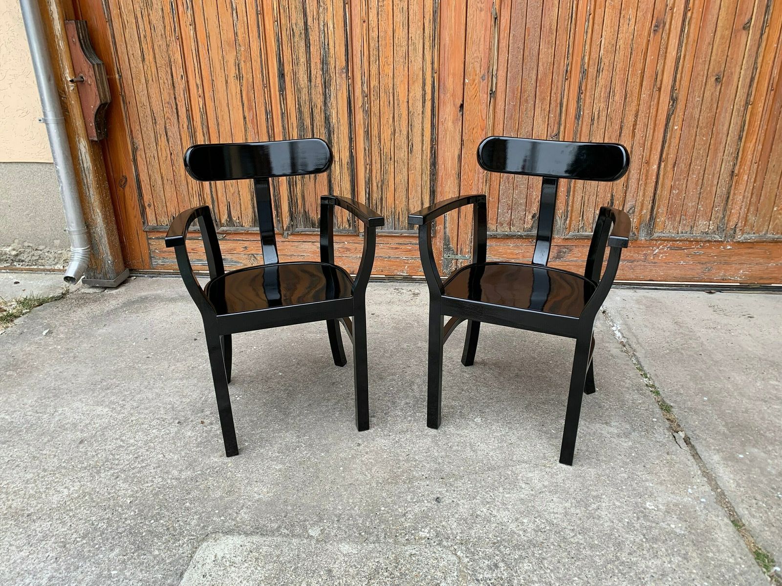 Art Deco stoelen van Lajos Kozma voor Woodworking Rt, jaren 1920, set van 2 photo 5247.0