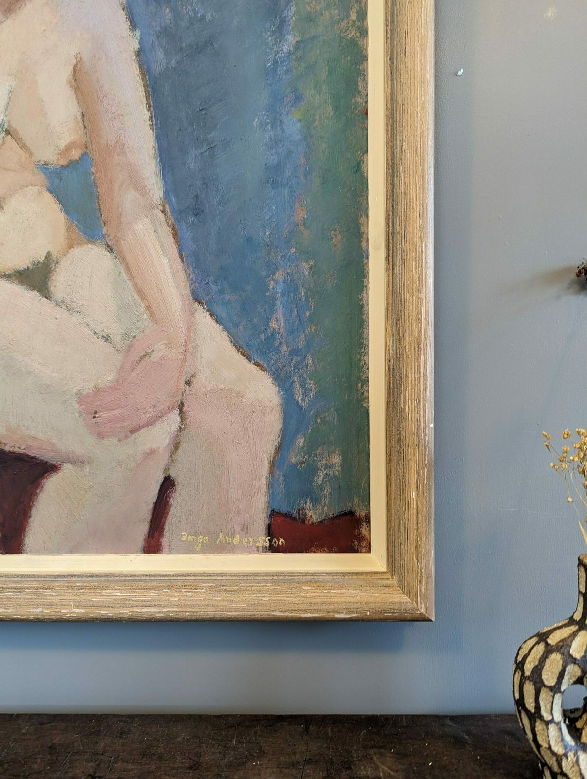 Angela Oil Painting, Mid 20th Century photo buy