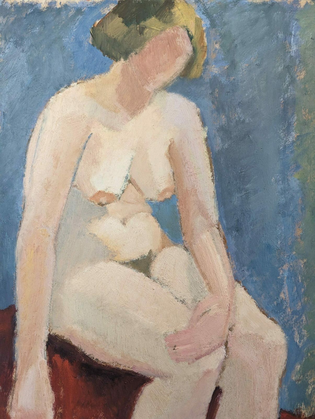 photo furniture Angela Oil Painting, Mid 20th Century