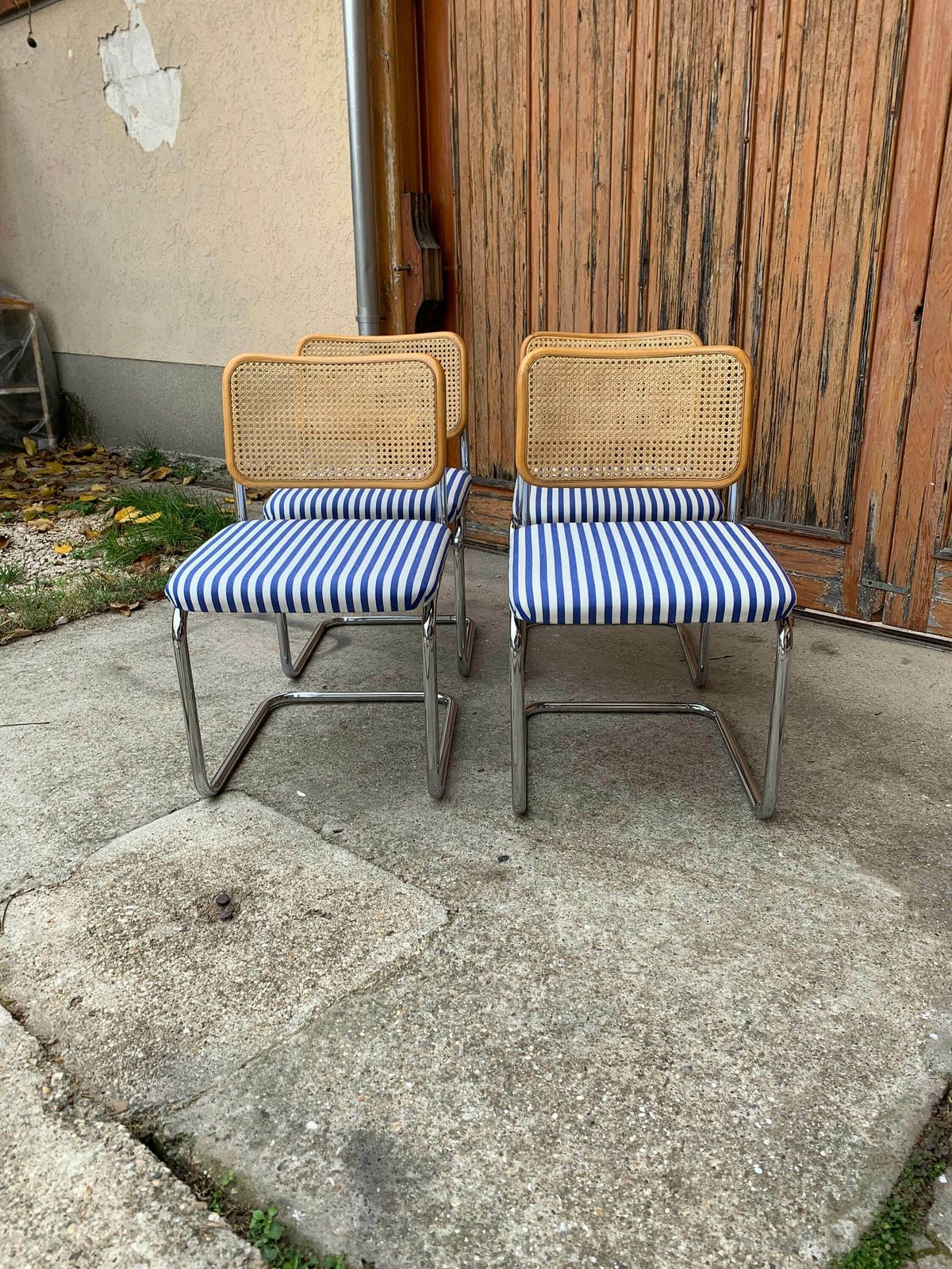 Mid Century Modern Italian Marcel Breuer B32 Cesca Chair, 70s Set Of 4