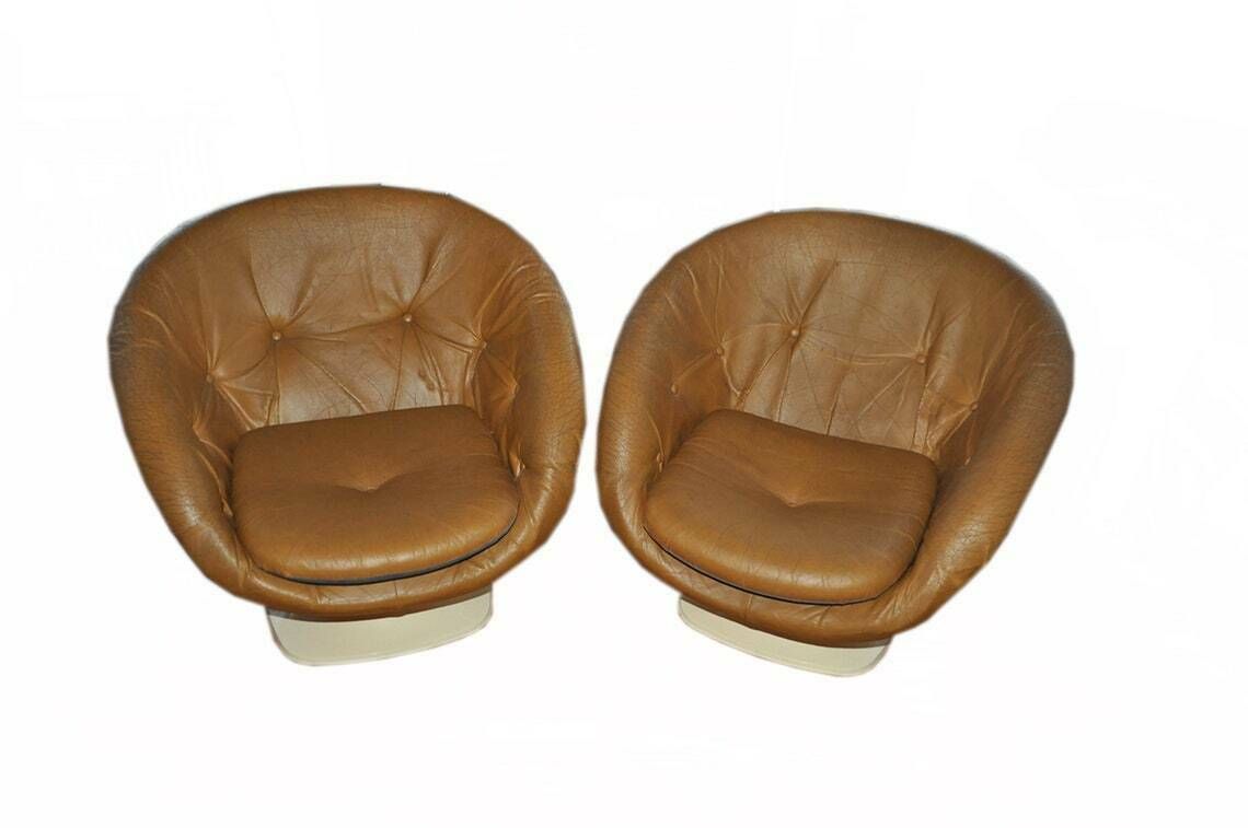 French Plastic Club Chairs By Rapfael Raffel, 1970s, Set Of 2