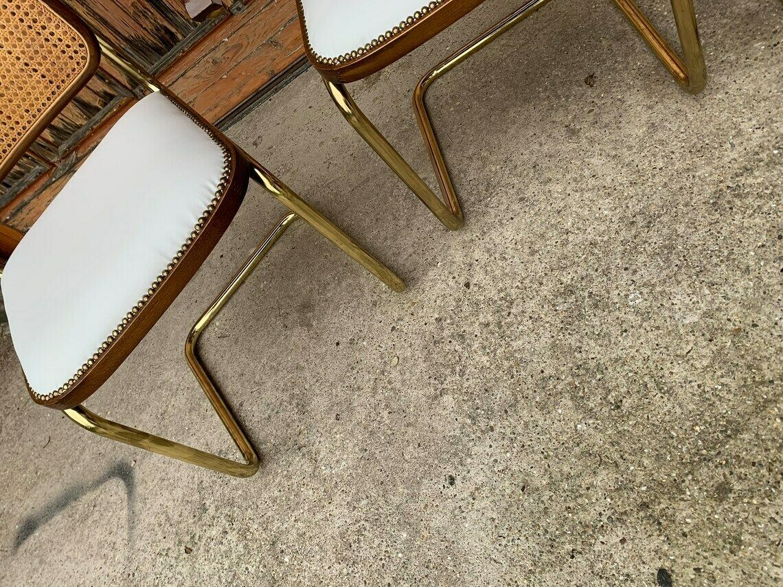 1 Of 4 Mid Century Modern Upholstered Cesca Chair Italy 1970 photo for sale