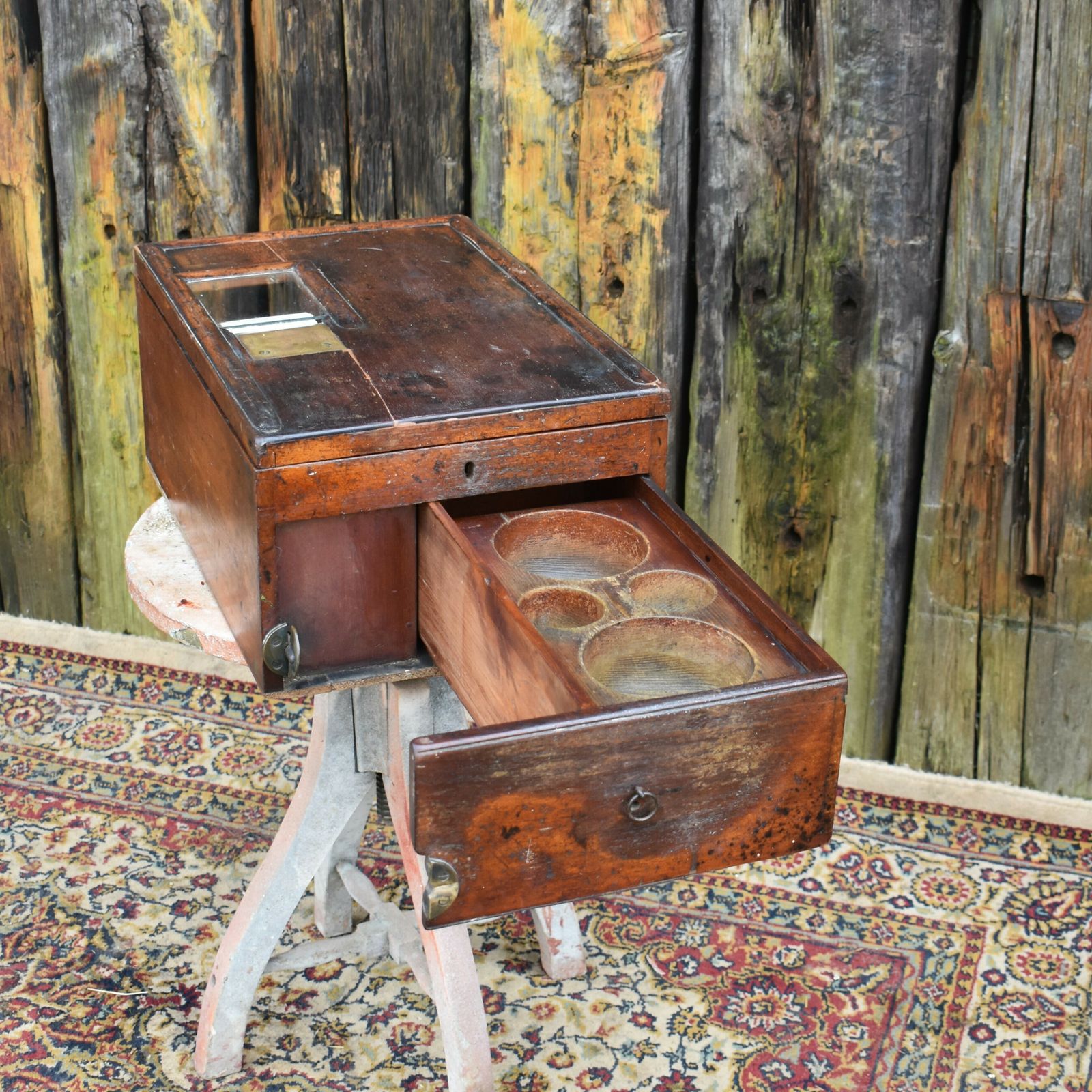 photo for sale Antique Mahogany Haberdashery Outfitters Shop Display Cash Register Till Prop