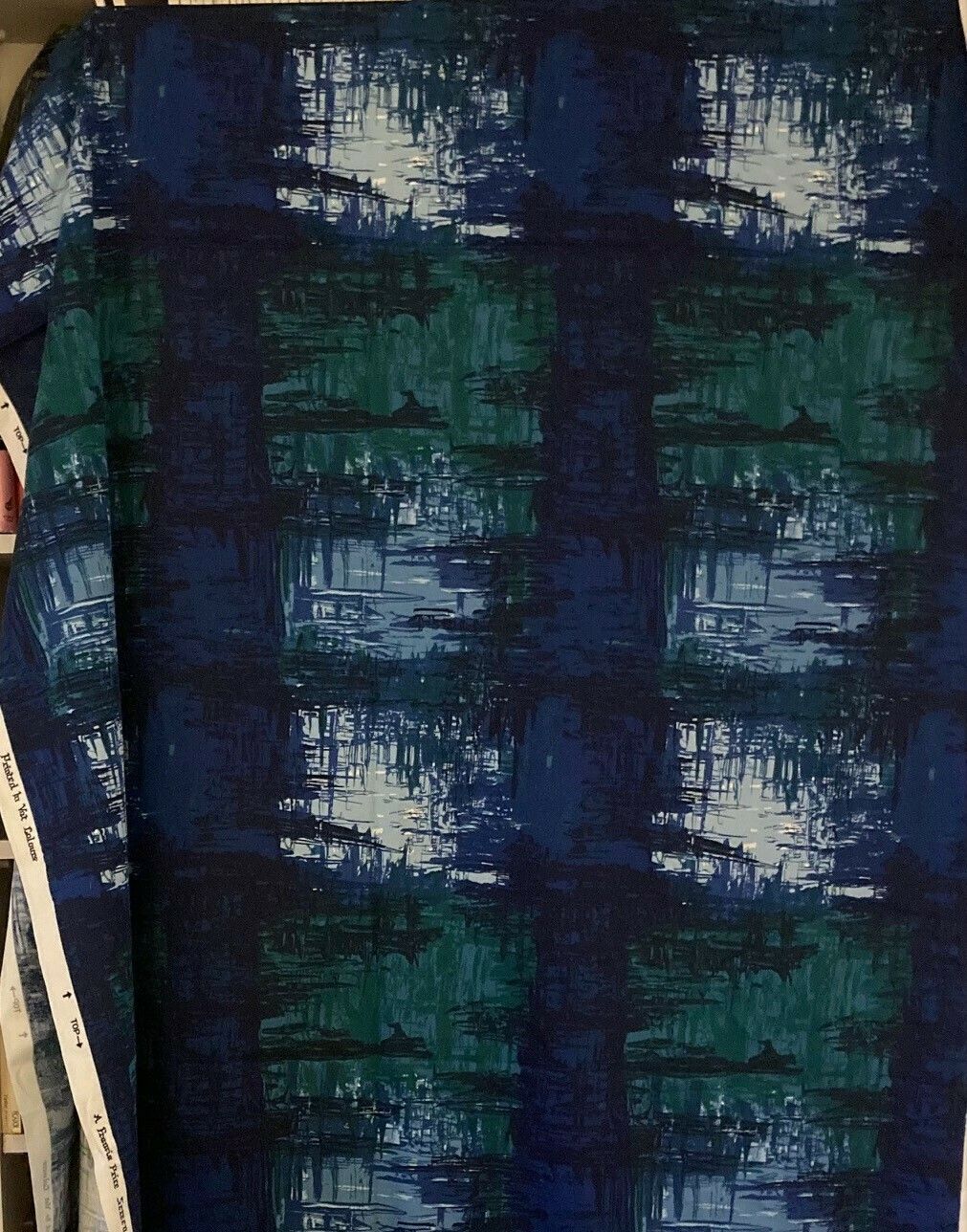 Francis Price Fabric1960s Dayspring’. Glazed Cotton.9.1m X120cm.Old Stock.New
