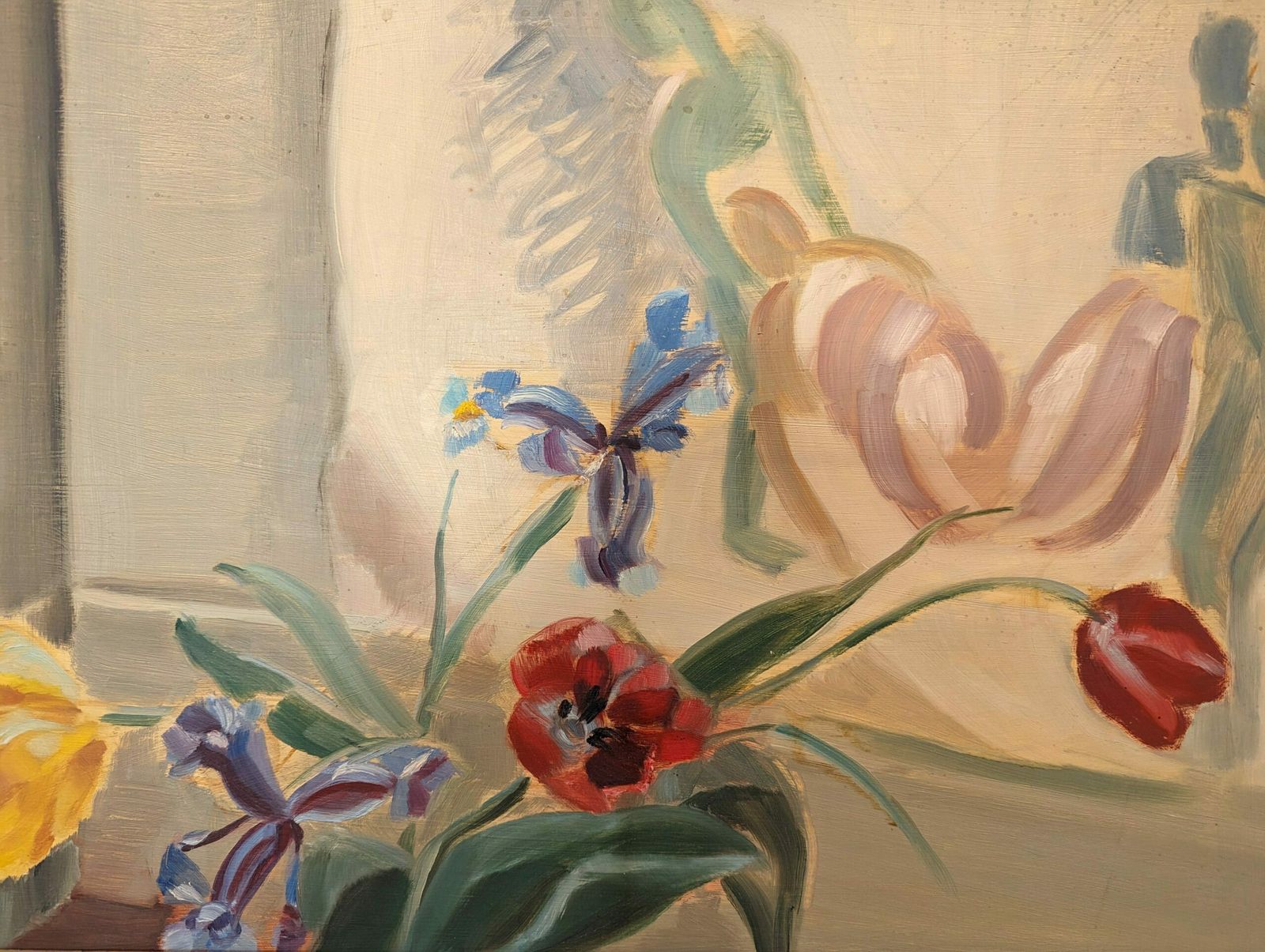 Floral & Figurine Oil Painting photo vinterior