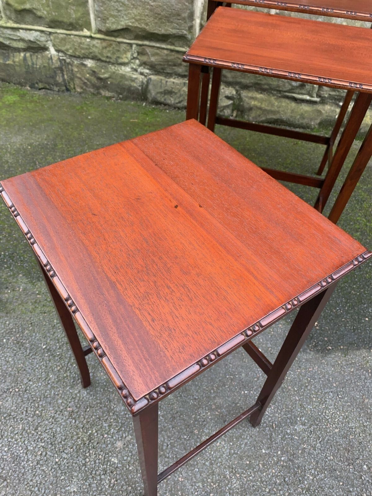 Antique Mahogany Nest 3 Tables photo for sale