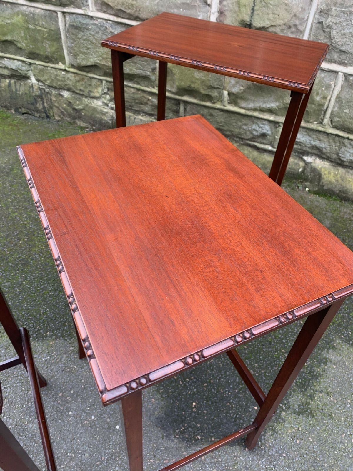 Antique Mahogany Nest 3 Tables photo vinterior