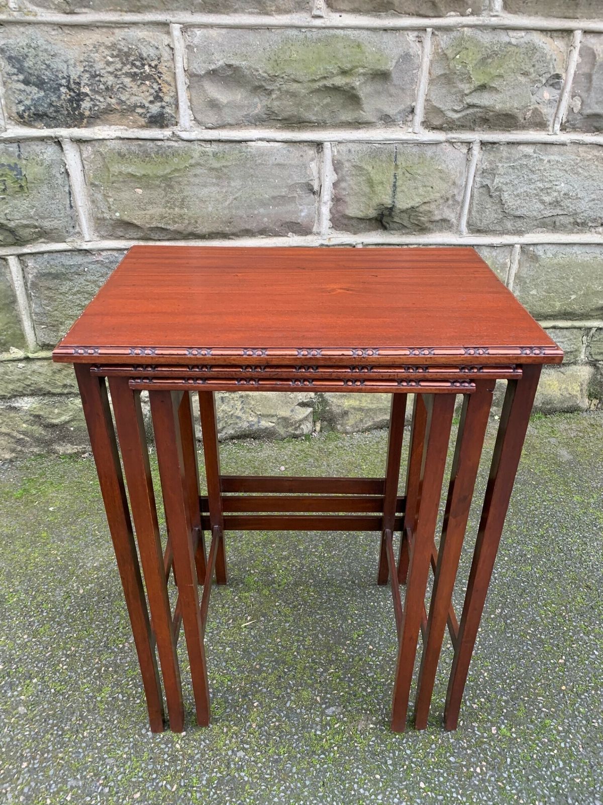 Antique Mahogany Nest 3 Tables