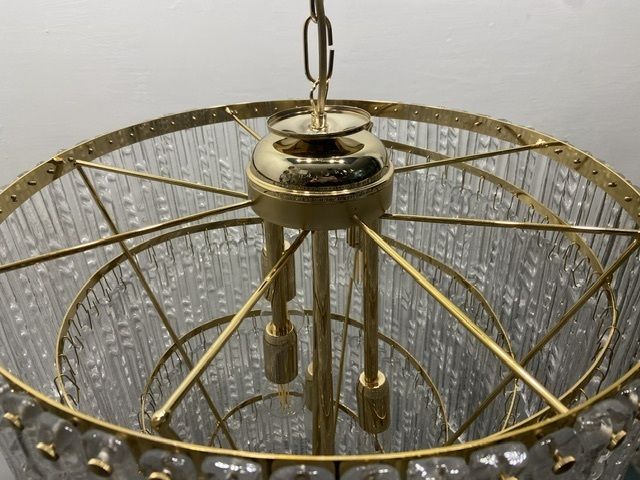 Large Spiral Murano Glass Chandelier 1980’s photo vinterior
