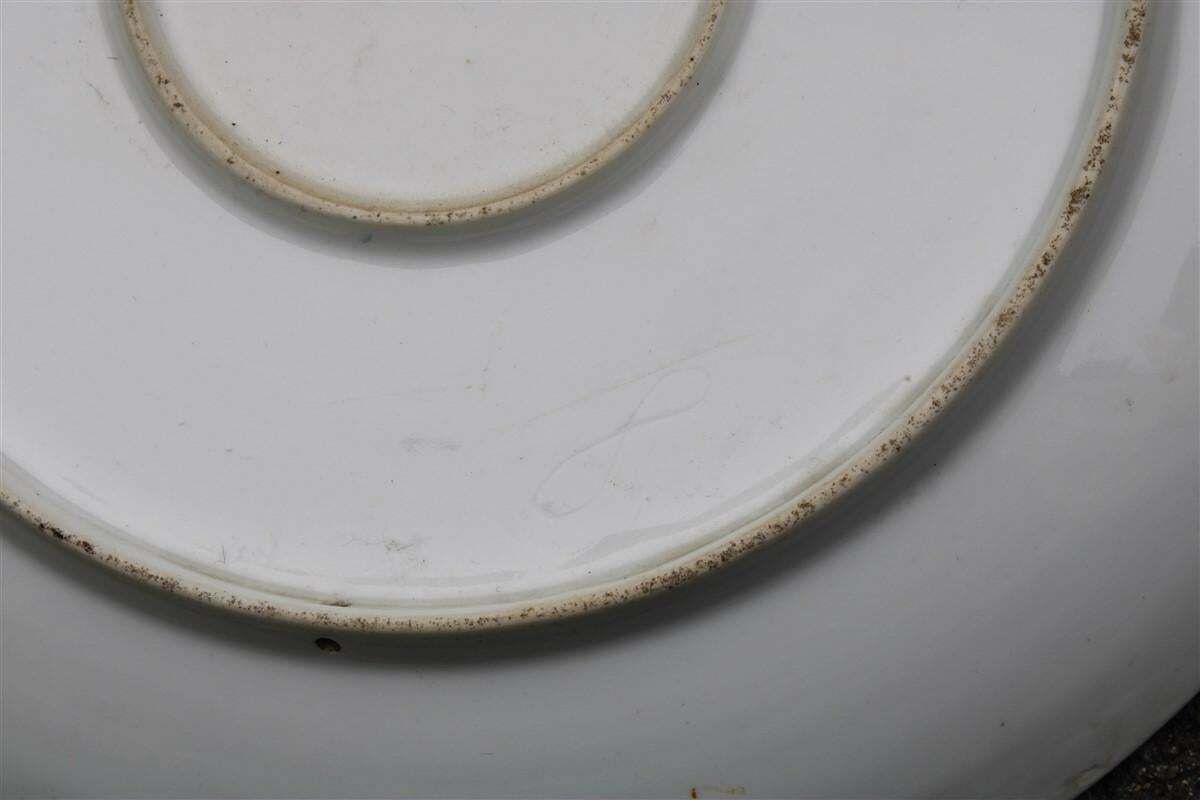 photo furniture Plate Decorated And Hand Painted 1930 With Children And Porcelain Countryside