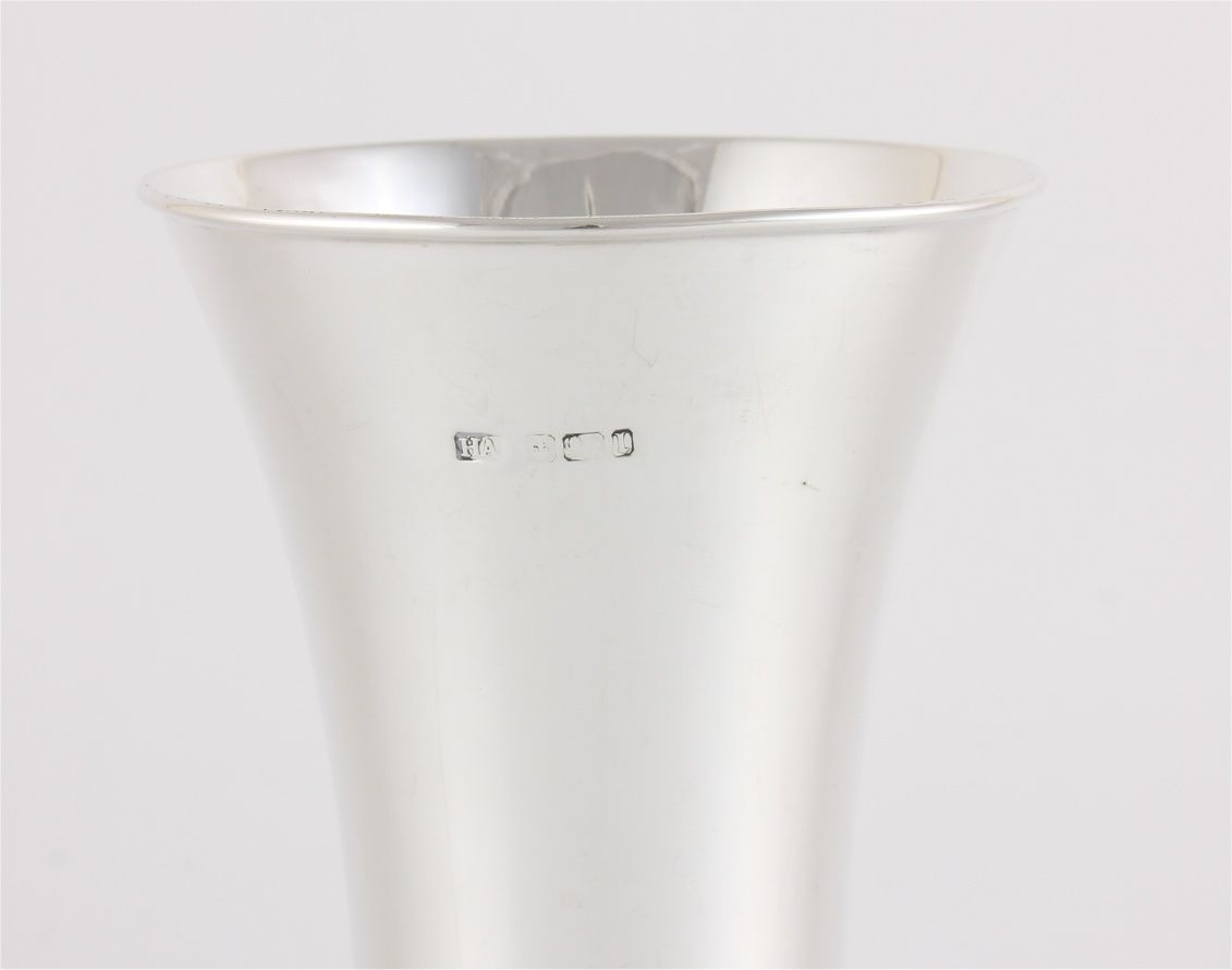 Solid Silver Flower Vase. Edwardian Posy Holder. Atkins Brothers. 1903. photo buy