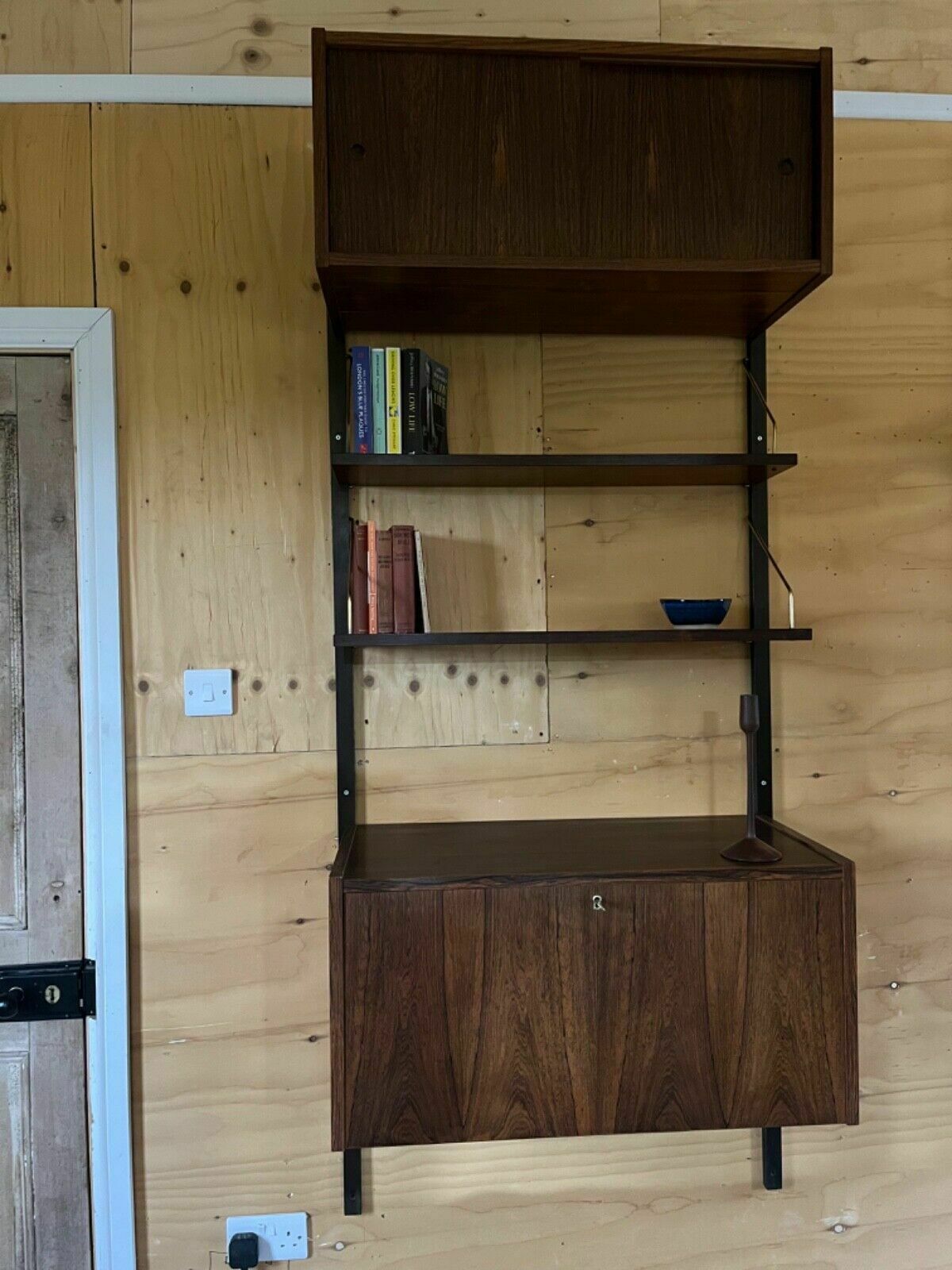 Danish Wall Unit In Rosewood By Poul Cadovius 1960’s Desk/Shelving