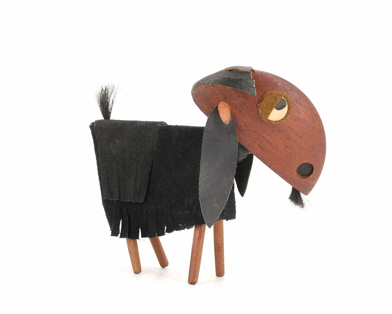 Frank Meisler Houten Figuur, Geit, Made In Israel, Jaren 1960 / Sculptuur, Judaica, Joods Kunstwerk photo furniture