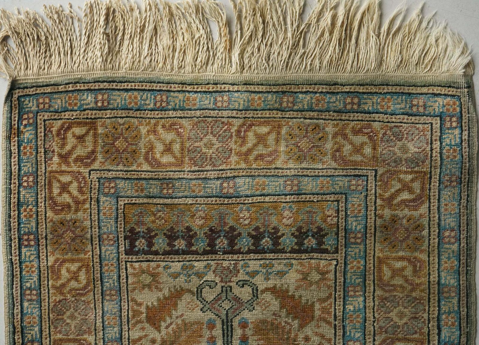 Met De Hand Geweven Vintage Gebedskleed photo Textiel