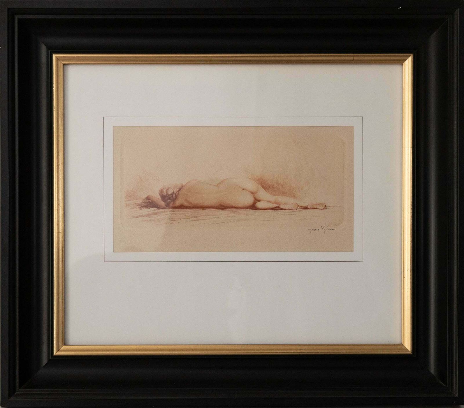 Jean Auguste Vyboud   Two Nude Life Studies photo vintage