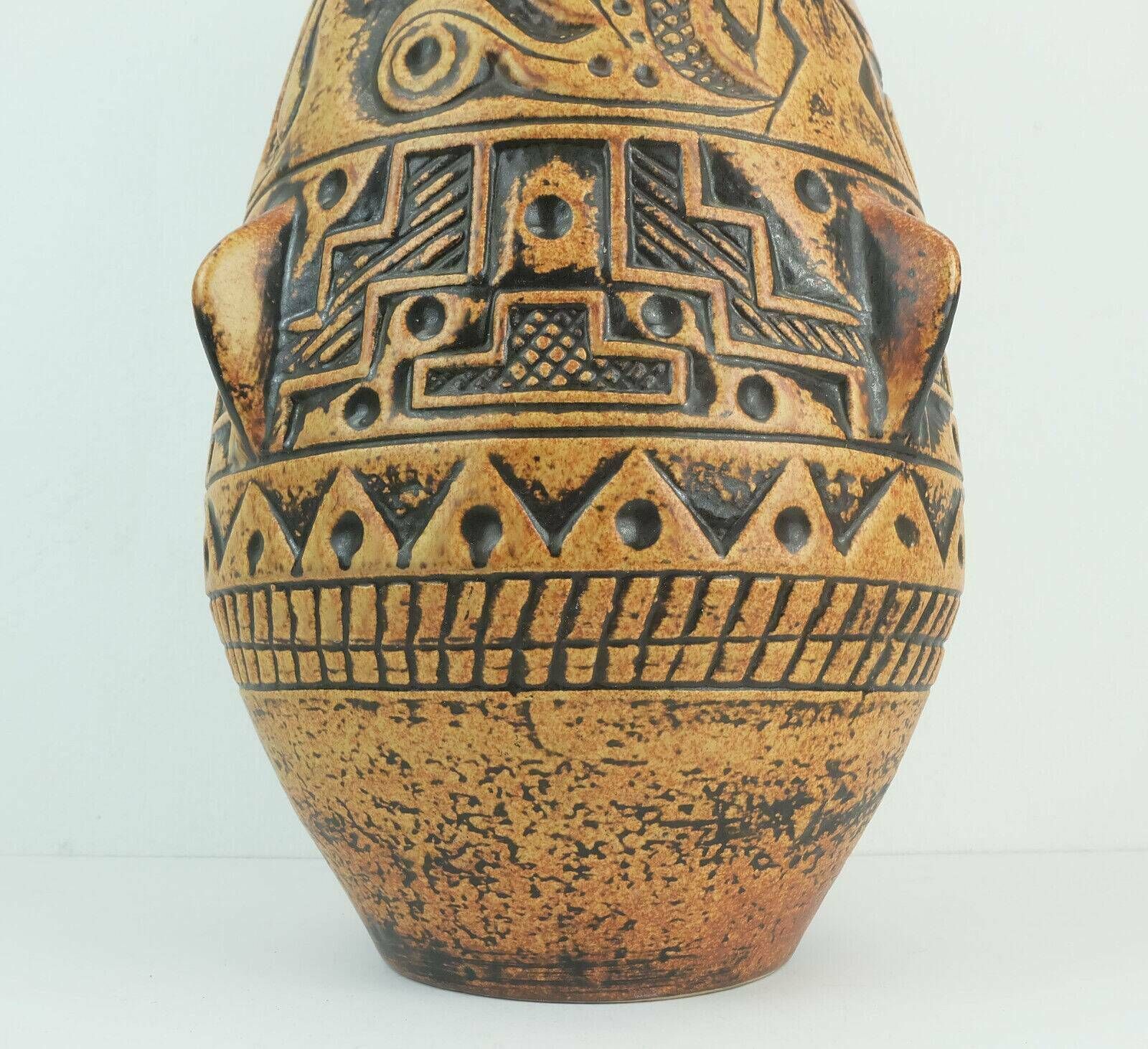 Huge And Rare Mid Century Floor Vase Anubis Jasba Model N 312 11 5 photo vinterior