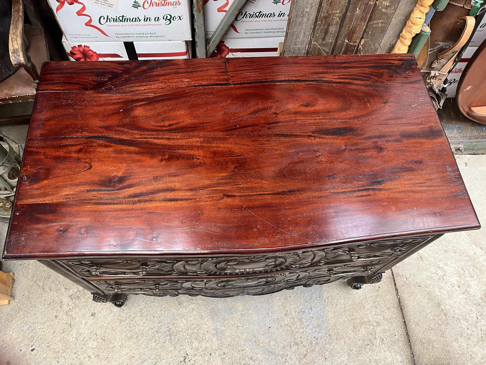Heavily Carved Chest Of Drawers photo for sale