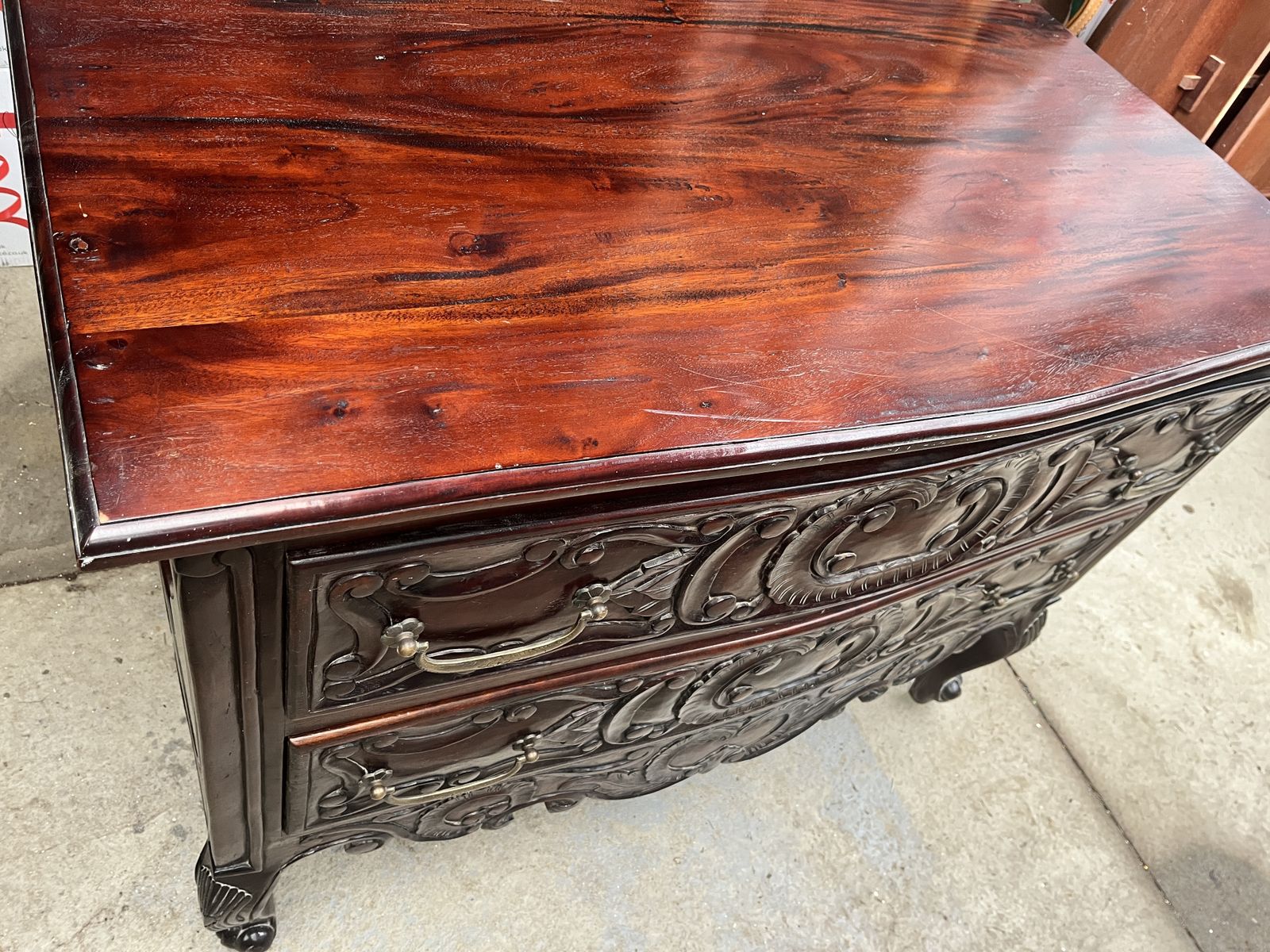 Heavily Carved Chest Of Drawers photo 650.0