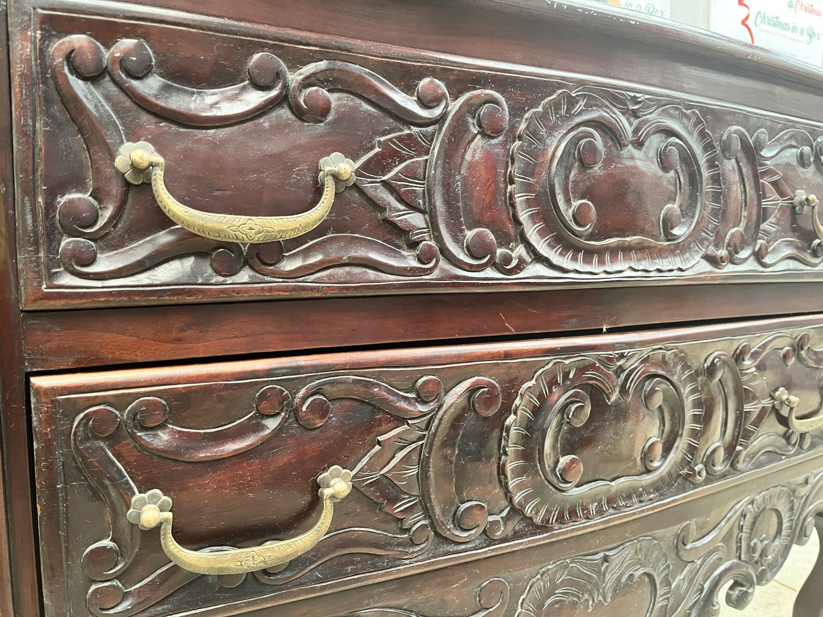 Heavily Carved Chest Of Drawers photo vinterior
