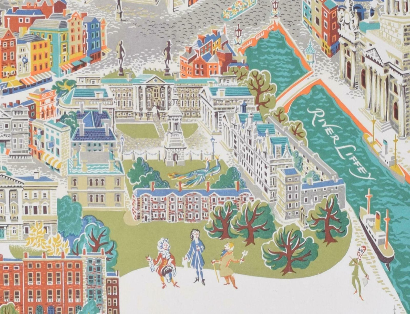 Kerry Lee Dublin Original Vintage British Railways Poster By Kerry Lee 1953 photo buy