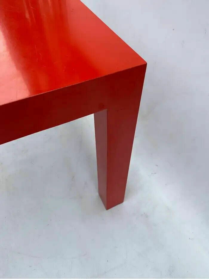Milo Baughman For Thayer Coggin Formica Red Side Or Coffee Table 1960s Mid Century photo vintage