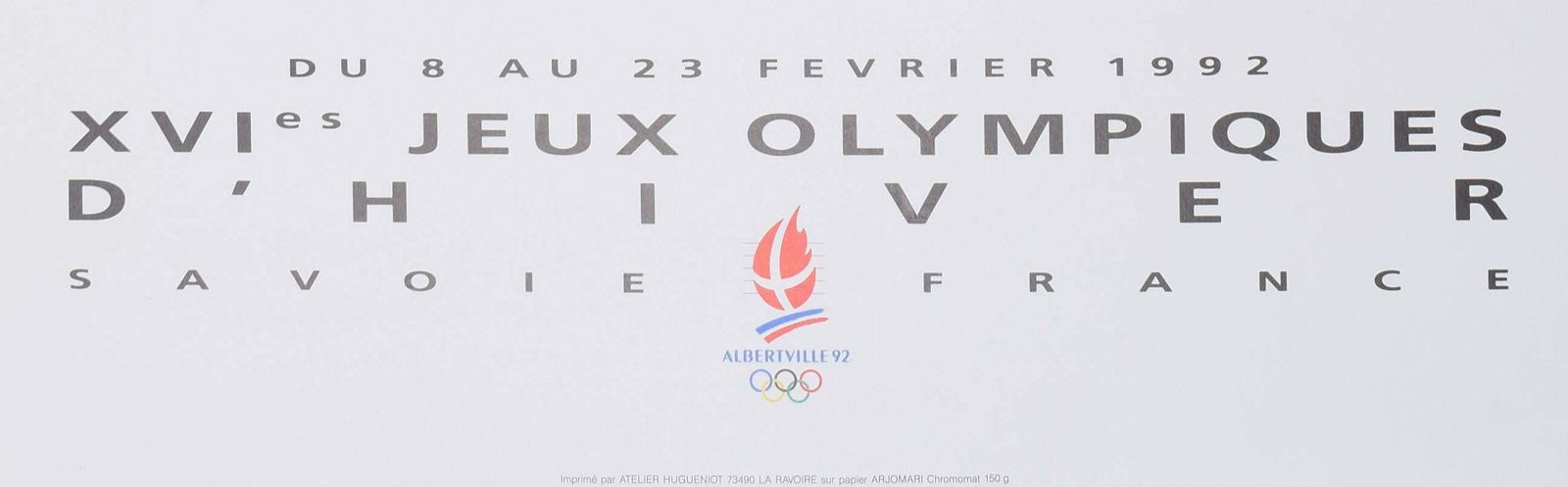 Unknown Winter Olympics Albertville 1992 Original Vintage Poster 1992 photo Art