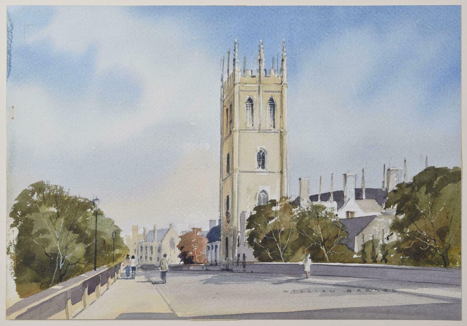 William Barnes Magdalen Tower, Oxford Watercolour By William Barnes photo buy