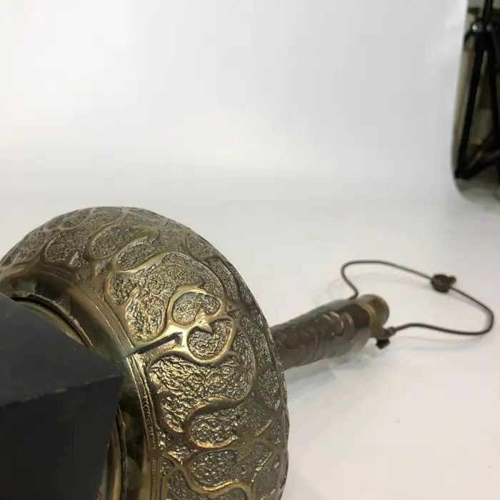 photo furniture Pair Of Brass Oriental Style Table Lamps Mid Century 1960s Hollywood