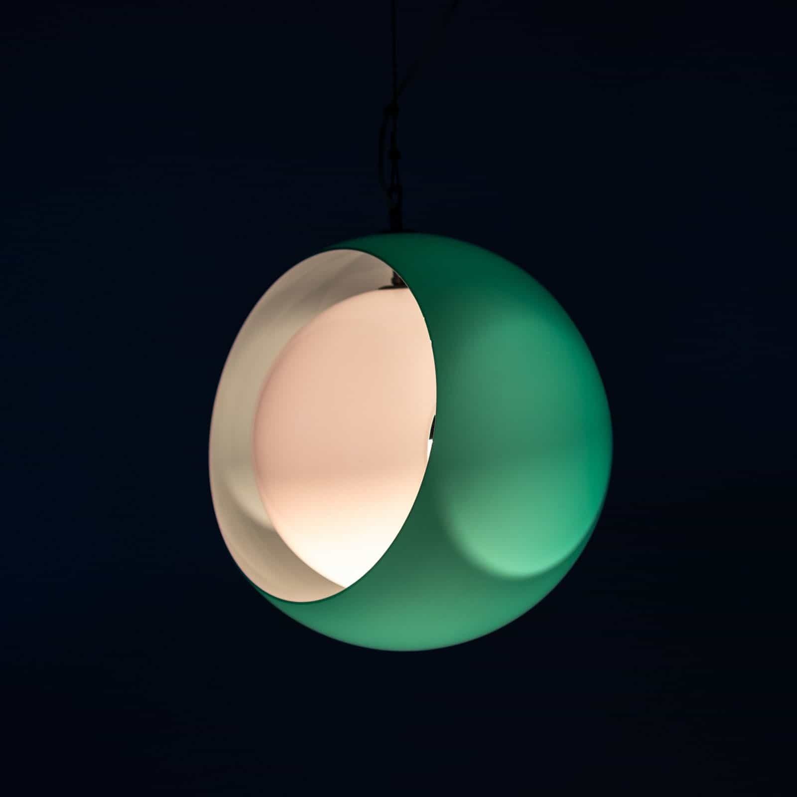 Green Eclisse Pendant Light By Carlo Nason For Mazzega, Italy 1960s photo buy