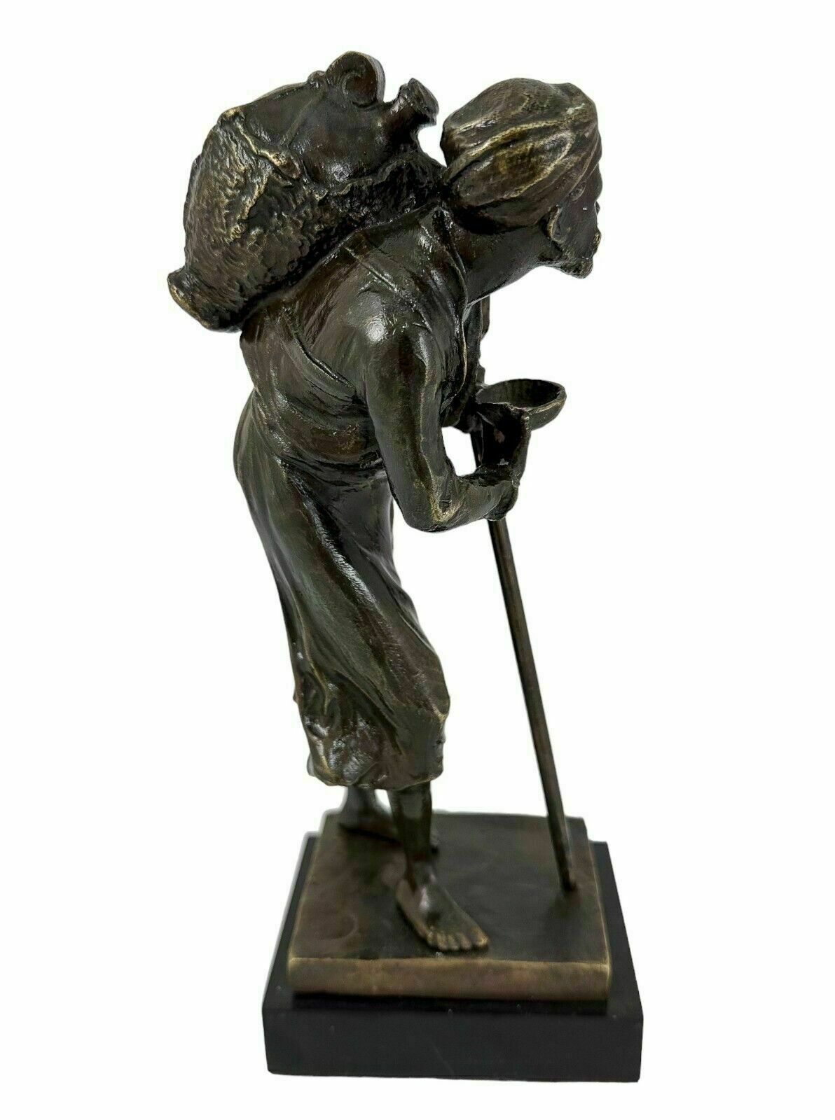 Paul Ludwig Kowalczewski Bronze Sculpture Arab Water Carrier  Braunlich Langlotz photo for sale