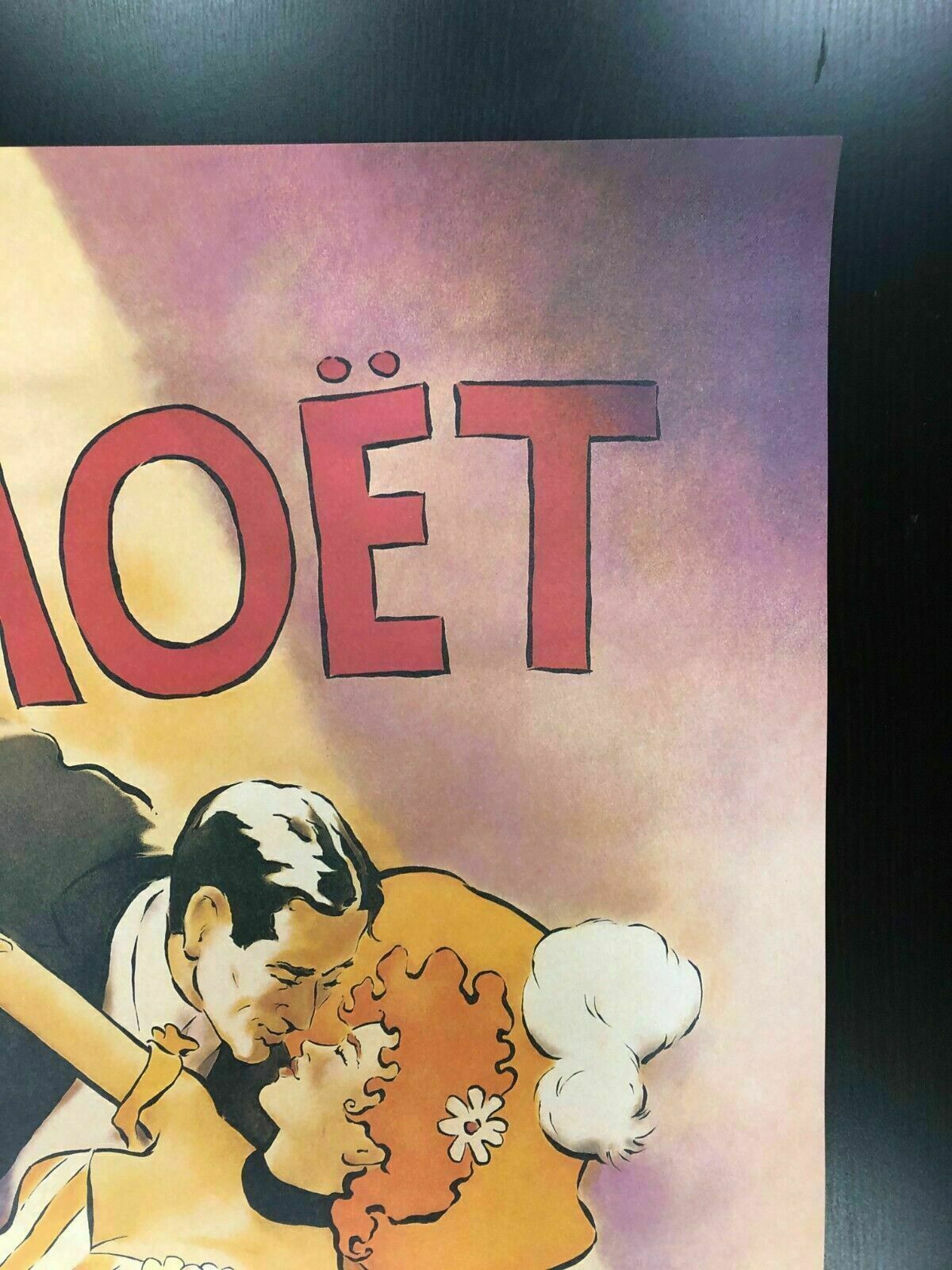Vince Mcindoe, 80s   Moët & Chandon   Original Advertising Offset Poster   Cm 61 X 46   In 24 X 18,1 photo vinterior