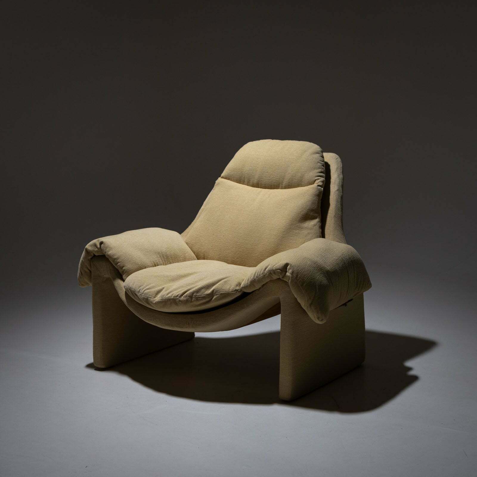 P60 Lounge Chair By Vittorio Introini For Saporiti, Italy, 1980s