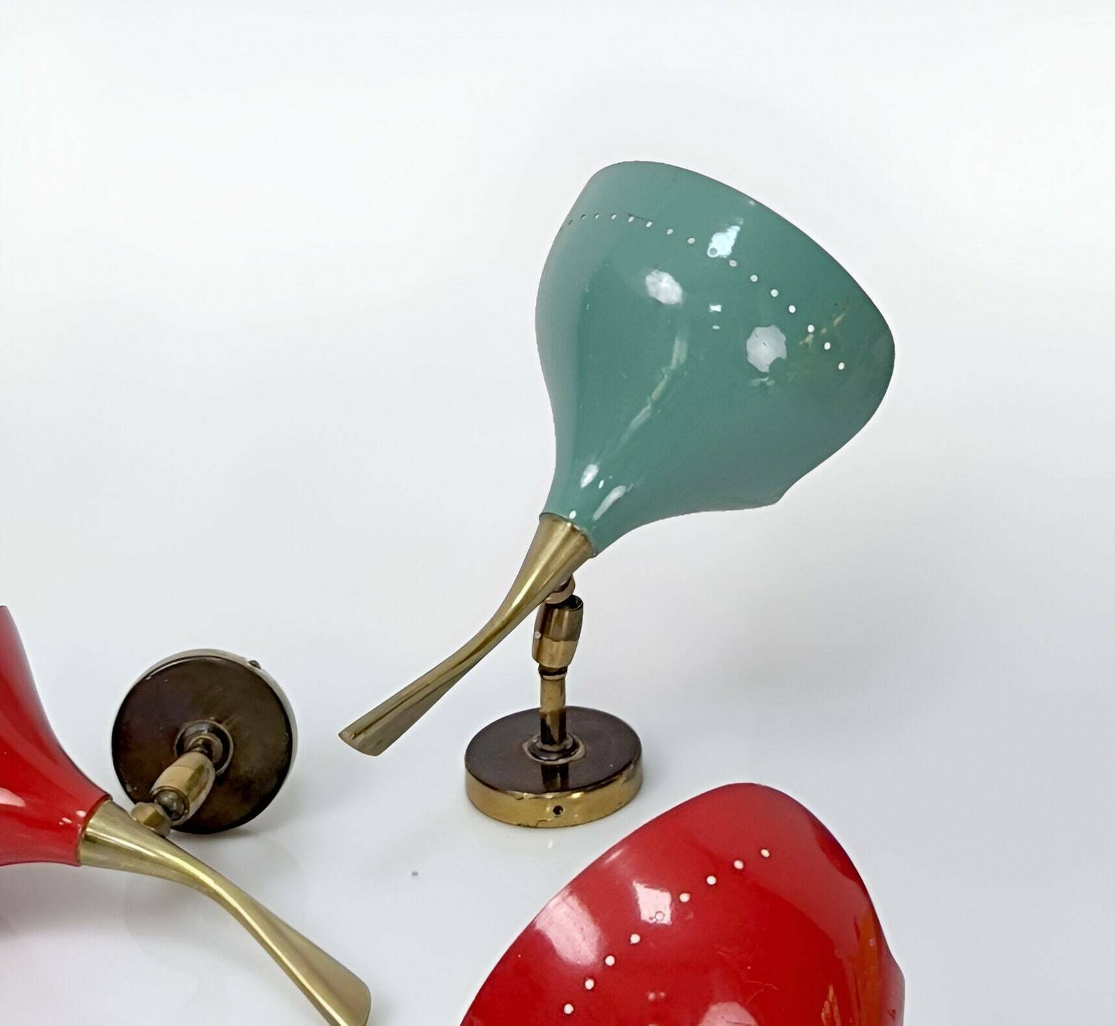 Set Of 10 Sconces By Oscar Torlasco For Lumen, Italy 1950s photo 13400.0