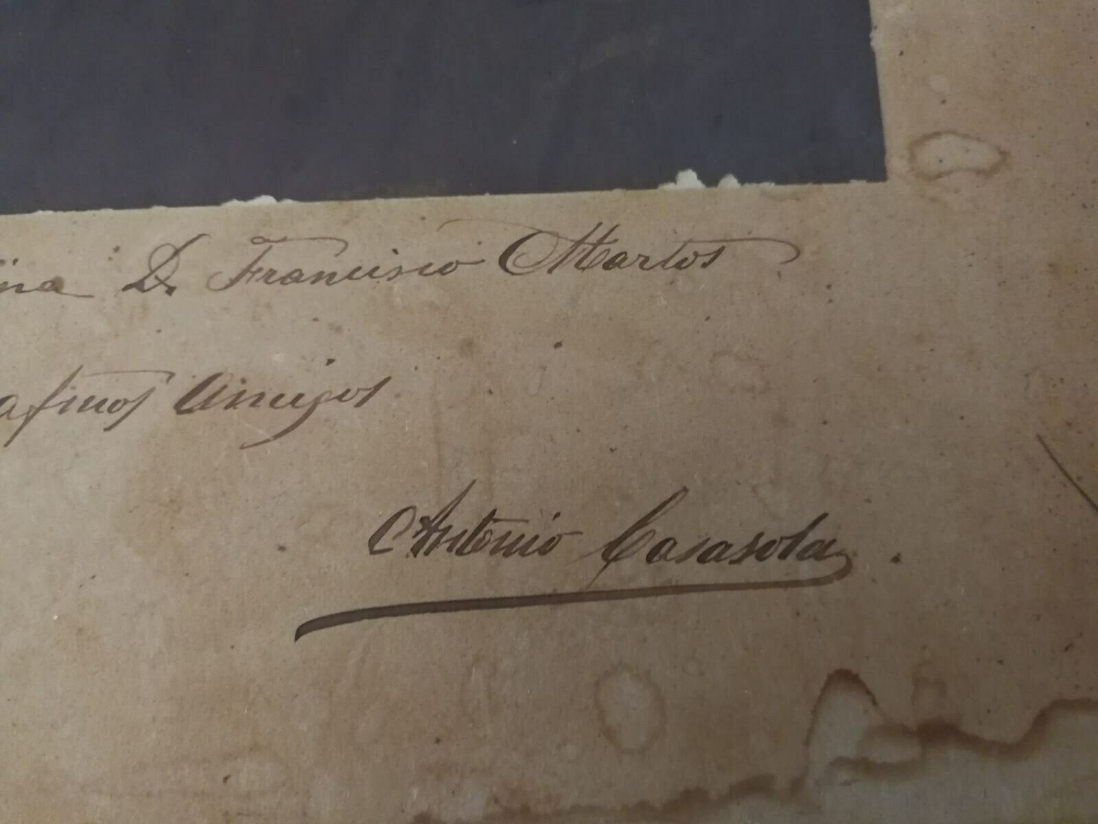 Original Sketch Photograph Of Destroyed Work By Casasola, Signed 1895 photo buy