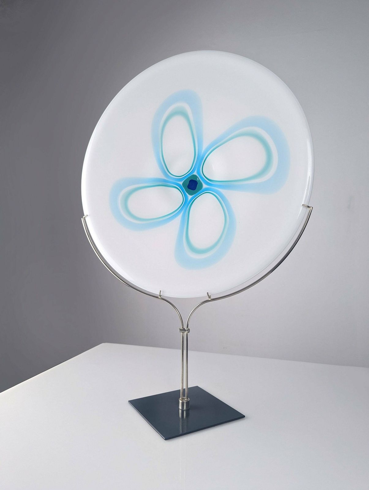 Tondo Glass Sculpture By Bruno Gambone For Veart 1970s photo vinterior