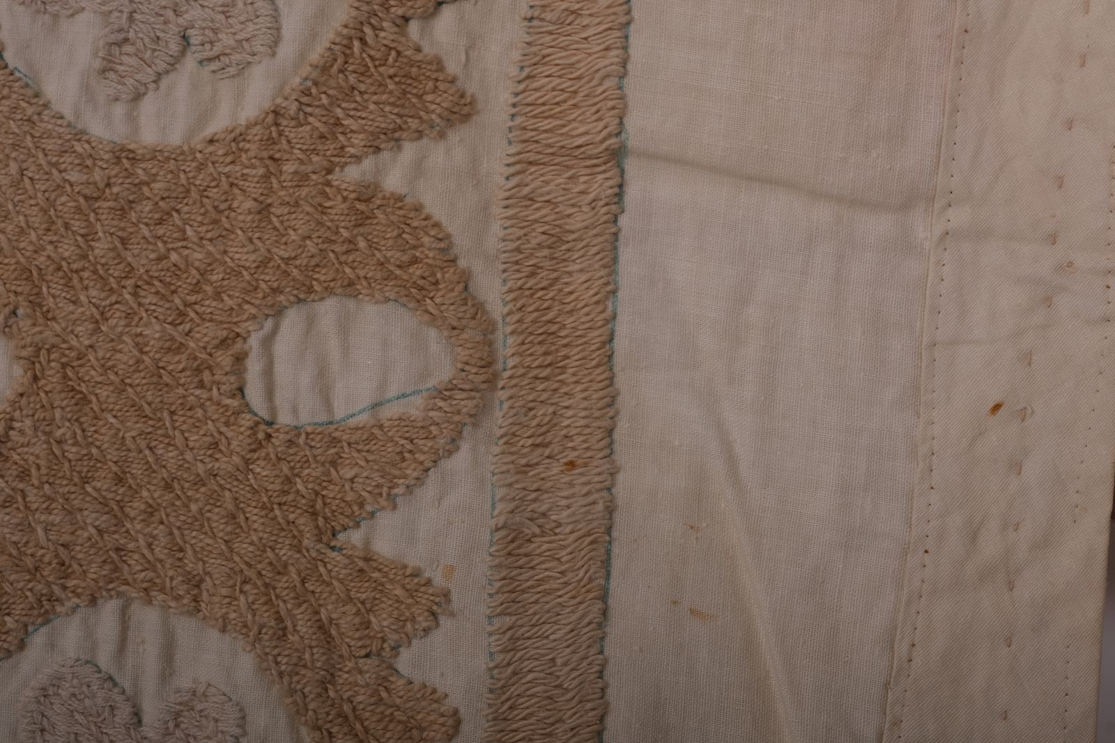 photo furniture Suzani Wall Hanging Decor   Pastel Suzani Table Cloth   Uzbek Embroidery Neutral Textile, Neutral Boho Bedspread 128 X 140