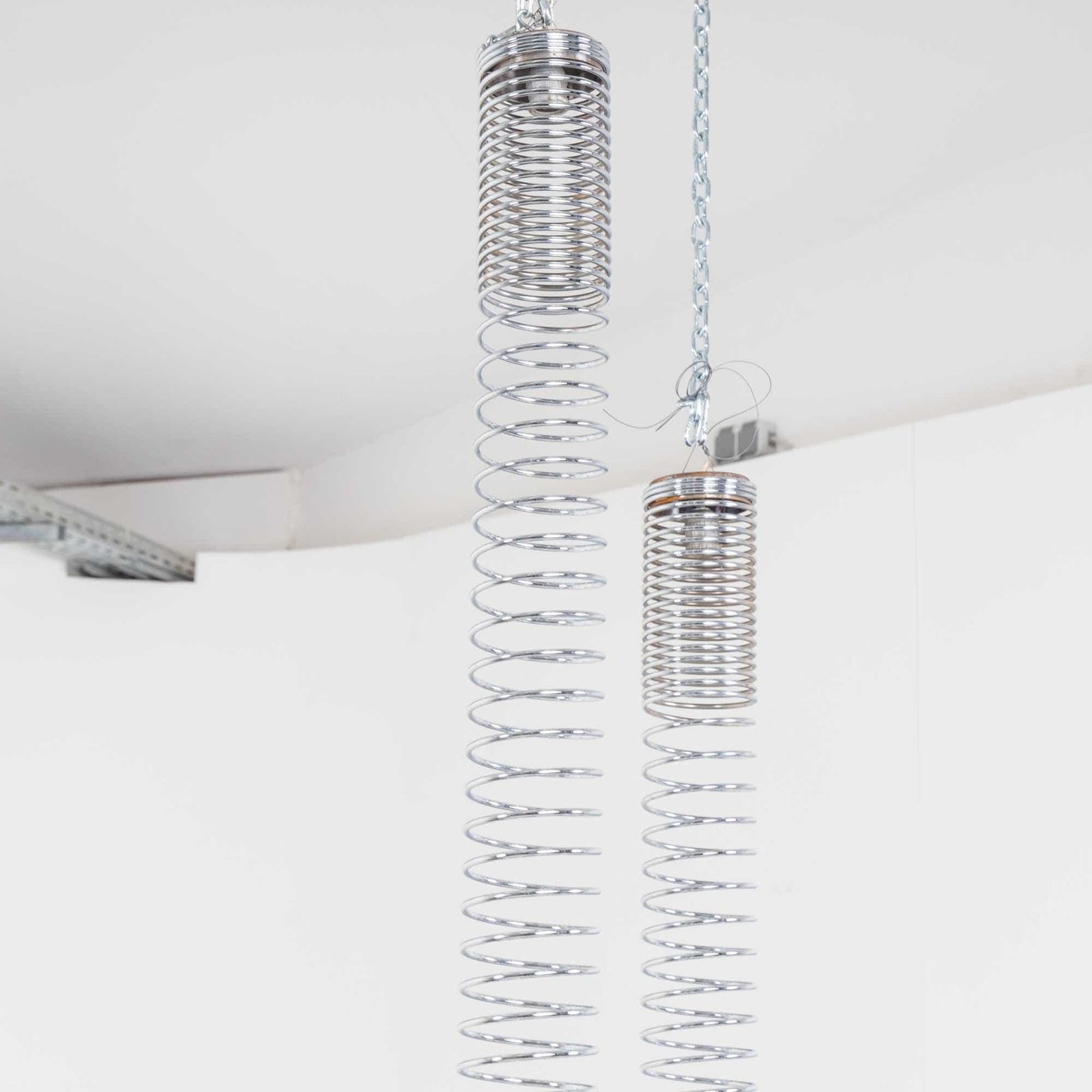 photo furniture Pair Of Spirale Pendant Lamps By Angelo Mangiarotti For Candle, Italy, 1974