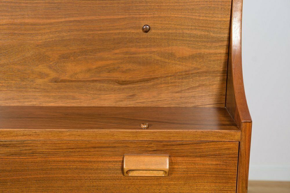 Mid Century Danish Walnut Secretary By Borge Mogensen For Soborg Mobler, 1960s photo 2502.0